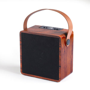 NB NOIZZYBOX Cube M Premium Wood Finish Portable Wireless Bluetooth Speaker with 6W Output, HD Sound, FM Radio, USB and TF Card Bluetooth 5.2 EDR, TWS