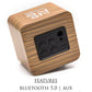 NB NOIZZYBOX Cube XS Bamboo Premium Wood Finish Portable Wireless Bluetooth Speaker